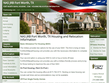 Tablet Screenshot of fortworthnavalhousing.com